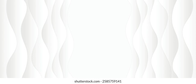 Wave paper background. abstract white paper wave background. Modern white wave abstract background design. space style. white background