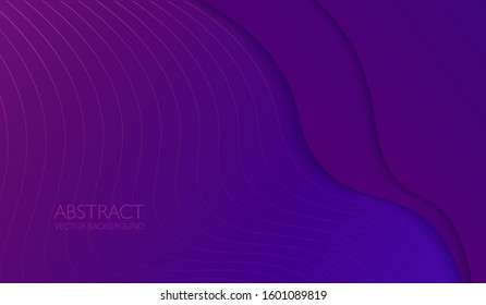 Wave and paper cut background. Abstract background