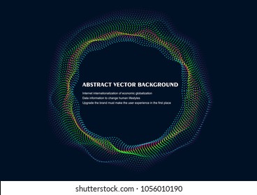 Wave particle abstract vector background illustration