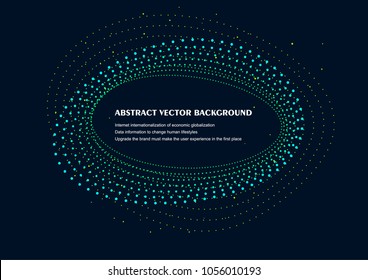 Wave particle abstract vector background illustration