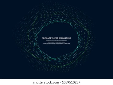 Wave particle abstract vector background illustration;	
