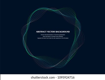 Wave particle abstract vector background illustration