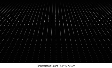Wave of particles. Futuristic point wave. Vector illustration. Abstract background with a dynamic wave. Wave 3d