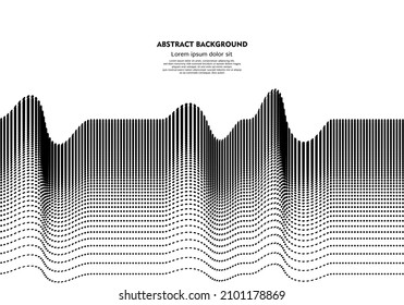 Wave particles minimalist abstract background. Vector illustration