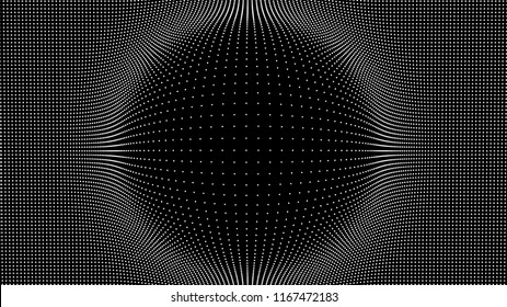 Wave of particles. Technology vector background. Big Data Particle .Vector illustration.