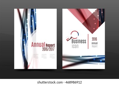 Wave pattern a4 annual report template, business corporate correspondence letter abstract background