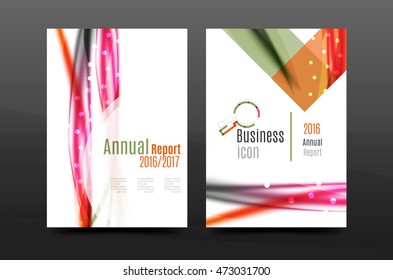 Wave pattern a4 annual report template, business corporate correspondence letter abstract background