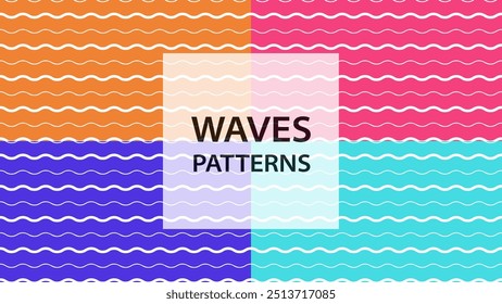 Wave pattern abstract background. Colourful stripes wave pattern for summer vector design.