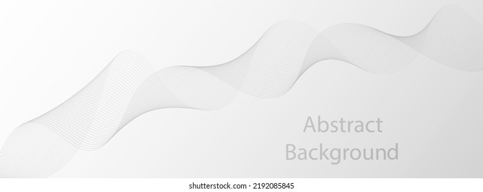 Wave Pattern Abstract White Gray Background Vector