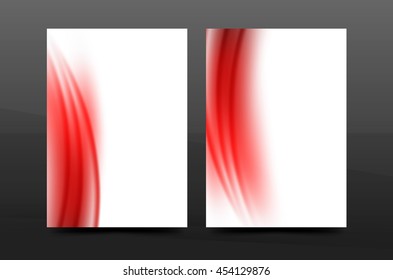 Wave pattern annual report business cover design. Brochure template layout magazine or flyer booklet in A4 size