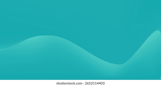 wave pattern background with bright turquoise gradient color