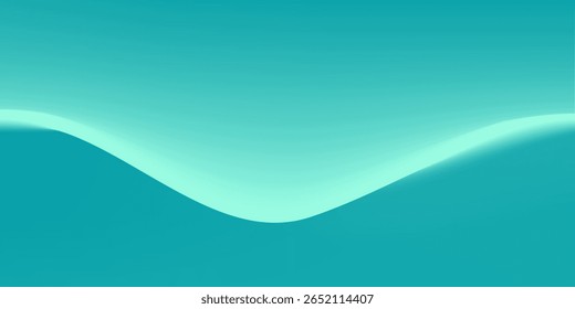 wave pattern background with bright turquoise gradient color