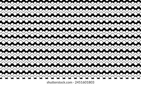 Wave pattern black and white background texture for fashion fabric style