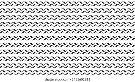 Wave pattern black and white background texture for fashion fabric style