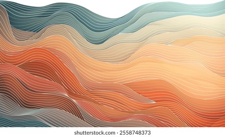 Wave Pattern colorful vector illustration