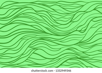 Wave pattern. Colorful wavy background. Hand drawn lines. Stripe texture. Doodle for design. Line art. Colored wallpaper