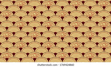Wave pattern elements. Seamless background vector.