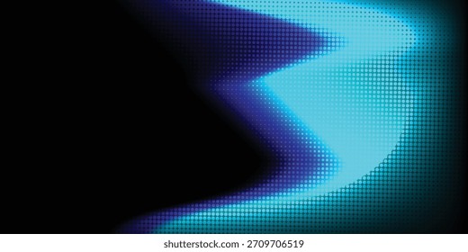 Patrón de onda con fondo abstracto azul futurista y puntos claros.