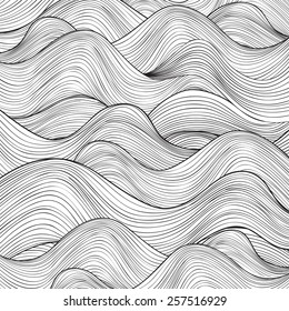 Wave pattern. Geometric texture. Abstract background. 