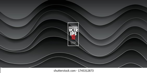 Wave Pattern Gradient Layout/Cover. Minimalist Creative Design Concept Background