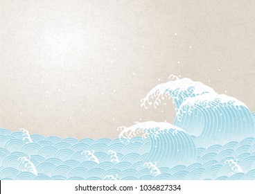 wave. pattern of Japanese style.