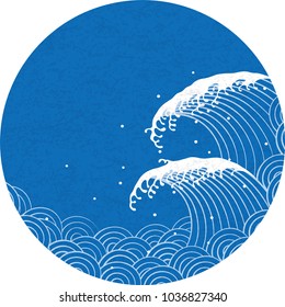 wave. pattern of Japanese style.