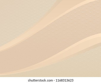 Wave pattern, Japanese style background material.