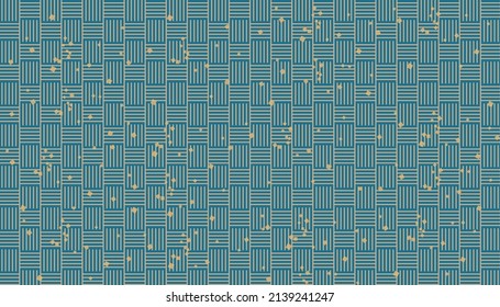 Wave pattern Japanese style background illustration