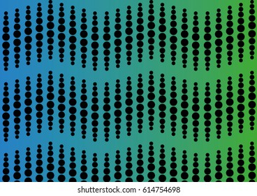 A wave pattern made of circles in vector illustration on a bright background. 