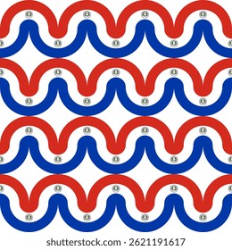 wave pattern of paraguay flag. abstract background for decoration. vector illustration
