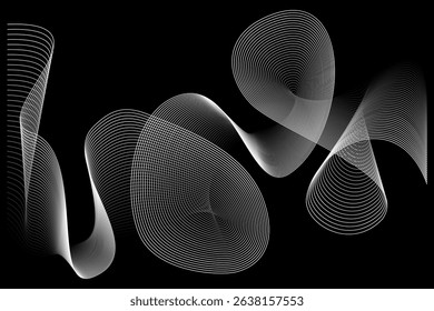 Wave pattern, radiating elegance and fluid motion. Ideal for modern branding, digital art, and minimalist design projects. Illustration vector design. EPS 10