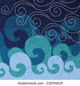 Wave pattern, sea background