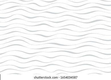 Wave pattern seamless abstract background. Stripes wave pattern gray on white background.