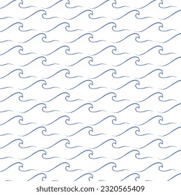 Wave Pattern, Seamless Background Illustration