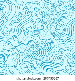 Wave pattern. Seamless background (textile, wallpaper design , pattern fills, web page backgrounds, surface textures).