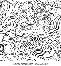 Wave pattern. Seamless background (textile, wallpaper design , pattern fills, web page backgrounds, surface textures).