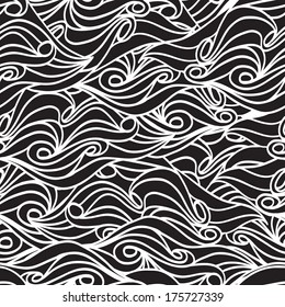 Wave Pattern. Seamless texture. Only two global colors. Easy color changes. Vector illustration/ EPS 8