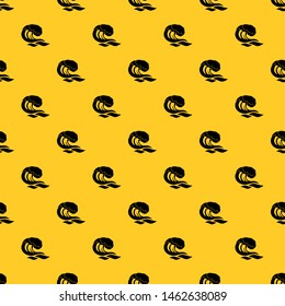 Wave pattern seamless vector repeat geometric yellow for any design