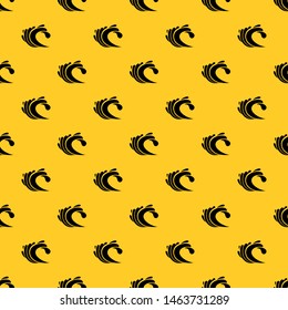 Wave pattern seamless vector repeat geometric yellow for any design