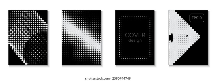 Wave Pattern Set. Summer Circles With Modern Art. Young Brand In Minimalistic Frame. Line White And Black  Flyer. White Abstract Poster. Brand Texture. Black Wave Pattern