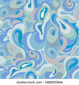 Wave pattern for shawls, scarves, bed linen.  Vector.