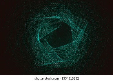 Wave pattern vector. 3D glowing abstract digital particles background.   Future vector illustration. Technology background concept. Abstract   background.