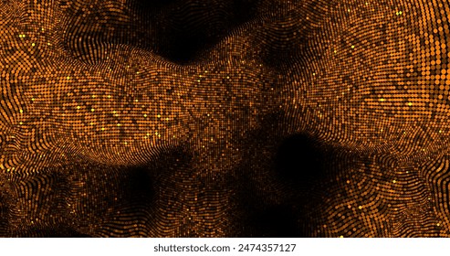 Wave pattern vector. 3D glowing abstract digital particles background. Technology concept. Abstract background. Future vector illustration.