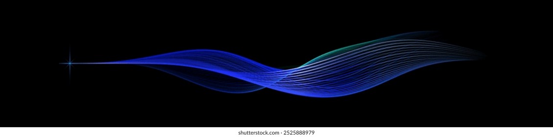 Wave pattern vector. 3D glowing abstract digital particles background. Technology concept. Abstract background. Future vector illustration.