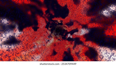 Wave pattern vector. 3D glowing abstract digital particles background. Technology concept. Abstract background. Future vector illustration.