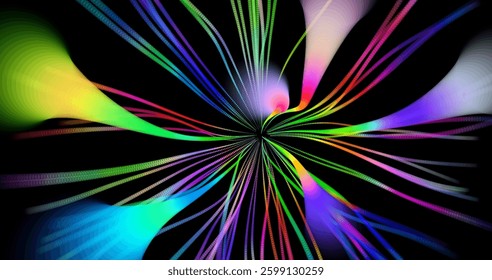 Wave pattern vector. 3D glowing abstract digital particles background. Technology concept. Abstract background. Future vector illustration.