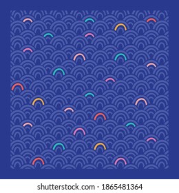 Wave Pattern Vector Design. Fish skin. Backgrounds