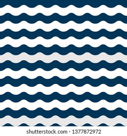 Wave pattern. Vector seamless pattern in simple design