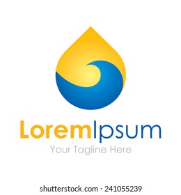 Wave pattern water droplet element icons business logo 