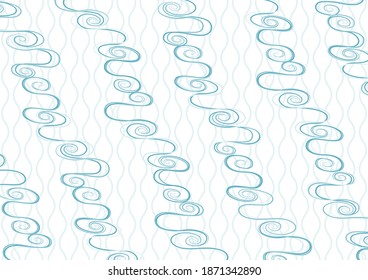 Wave pattern. Water Image vector illustration. Japanese traditional pattern background.